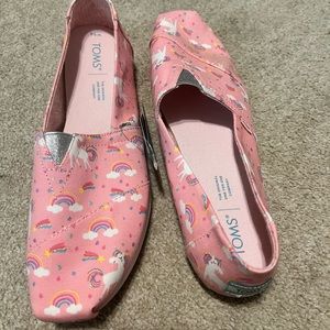 NWT Tom’s Women’s Alpargata Almond Blossom Unicorn Print.